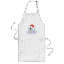 Cute Goofkins Xmas baby seal santa Aprons