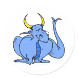 Cute Goofy Blue Dragon stickers