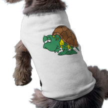 cute goofy cartoon turtle character dog shirt