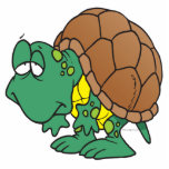 cute goofy cartoon turtle character photo sculptures