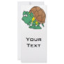 cute goofy cartoon turtle character rack card template