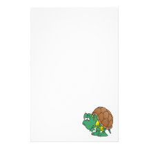 cute goofy cartoon turtle character stationery