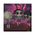 Cute Gothic Girls Trio 1 magnets