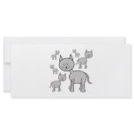 Cute Gray Cats. Cat Cartoon. Rack Card Template