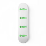 Cute Green Alien. Cartoon. Skate Deck