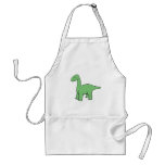 Cute Green Brontosaurus aprons
