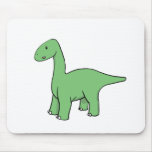 Cute Green Brontosaurus mousepads