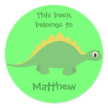 Cute Green Cartoon Dinosaur Stickers