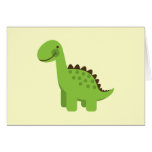 Cute Green Dinosaur Card