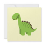 Cute Green Dinosaur invitations