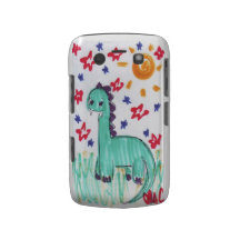 Cute Green Dinosaur Sketch Blackberry Bold Case
