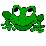 Cute Green Froggie photo sculptures