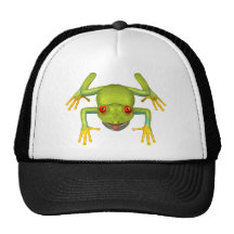Cute Green Tree Frog Trucker Hats