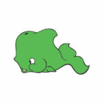 Cute green Whale photo sculptures