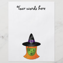 Cute green witch personalised flyer