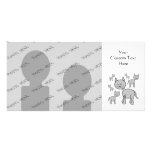 Cute Grey Cats. Cat Cartoon. Customized Photo Card