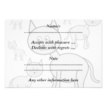 Cute Grey Cats. Cat Cartoon. Invite