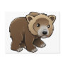 cute grizzly, brown or Kodiak bear Post Card
