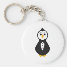 Cute Groom Penguin Key Chains