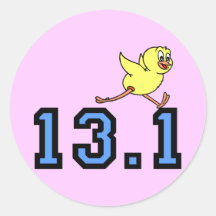Cute half marathon sticker