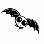 Cute Halloween Cartoon Bat Photo Sculpture