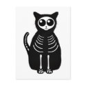 Cute Halloween Cartoon Cat Skeleton postcards