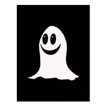 Cute Halloween Cartoon Ghost Post Card