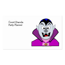 Cute Halloween Cartoon Vampire Business Card Templates