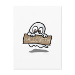 Cute Halloween Ghost design postcards