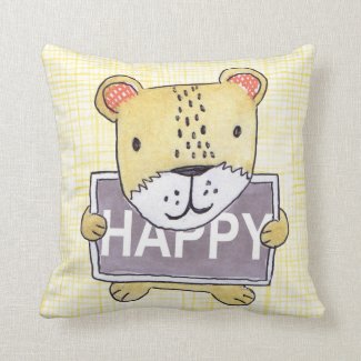 cute hand painted lion cub pillow cushions