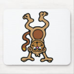 cute hand stand monkey mousepads