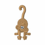 cute hanging around monkey embroidered shirts