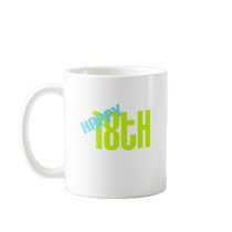 Cute, "Happy 18th Birthday" Coffee Mugs