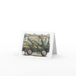 Cute Happy Camper Big RV Coach Motorhome Card