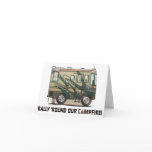 Cute Happy Camper Big RV Coach Motorhome Cards