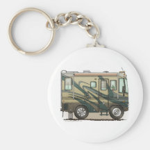Cute Happy Camper Big RV Coach Motorhome Key Chains