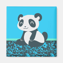 Cute Happy Cartoon Panda Magnets