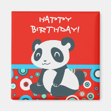 Cute Happy Cartoon Panda Refrigerator Magnets