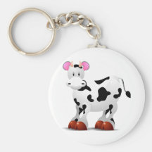 Cute Happy cow cartoon characters Keychain