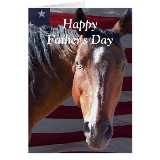 Cute Happy Father's Day Horse for a Special Dad Greeting Card | Zazzle