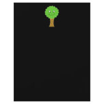 Cute Happy Green Tree. On black. Custom Flyer