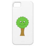 Cute Happy Green Tree. On white. iPhone 5 Cases