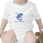 cute happy jumpy whale bodysuit