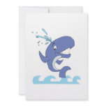cute happy jumpy whale invitations