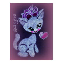 Cute Happy Love Kitty Post Cards