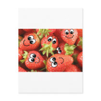 Cute Happy Strawberries Postcards