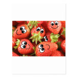 Cute Happy Strawberries Postcards