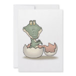 cute hatching baby alligator invitations