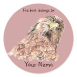 Cute Hawk Bird This book belongs Bookplate