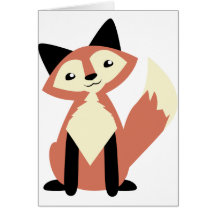 Cute Head-tilt Fox Greeting Cards